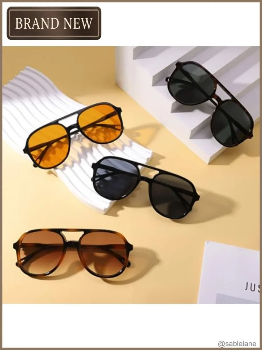 Retro Polarized Aviator Sunglasses 4 Pack UV400 Protection